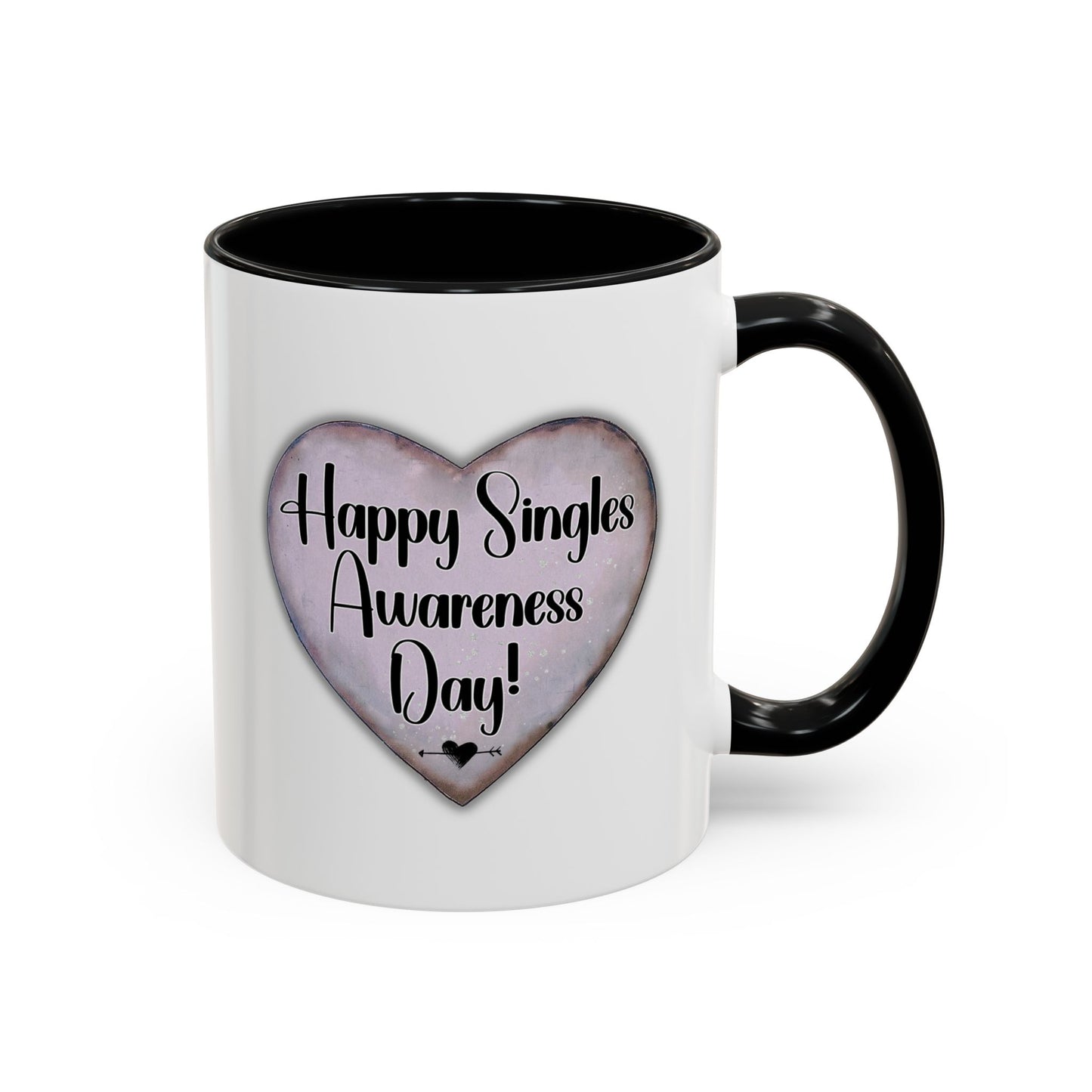 Happy Singles Awareness Day - Funny Anti-Valentine's Mug - Sarcastic Valentine's Day Coffee Mug for Singles, Funny Single Life Gift, Ceramic Mug 11oz/15oz