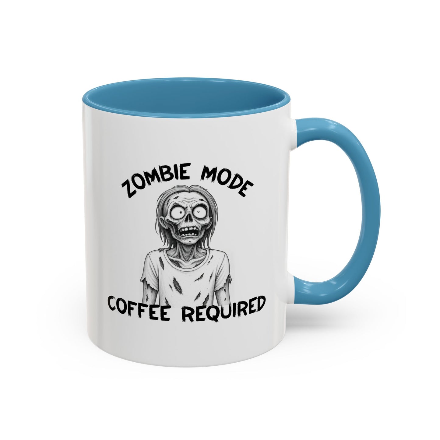 Funny Ceramic Zombie Mode Coffee Mug - Perfect for Coffee Lovers, Halloween Gifts, Holiday Present, Humor Mug 11oz/15oz