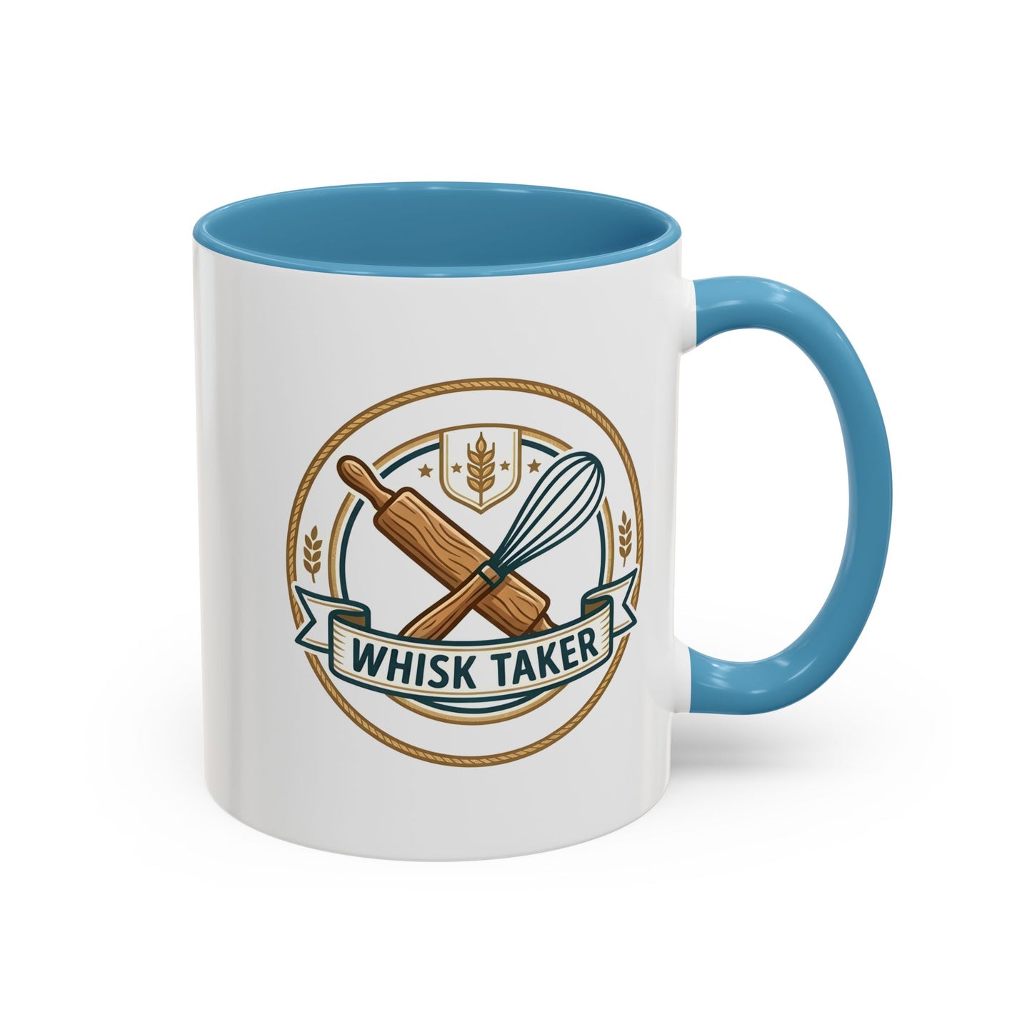 Whisk Taker Accent Coffee Mug  - Funny Pastry Gift for Bakers & Home Chefs (11/15oz)