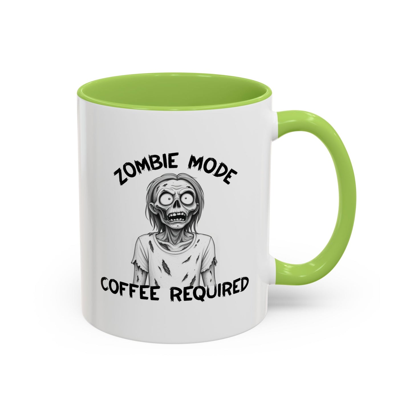Funny Ceramic Zombie Mode Coffee Mug - Perfect for Coffee Lovers, Halloween Gifts, Holiday Present, Humor Mug 11oz/15oz