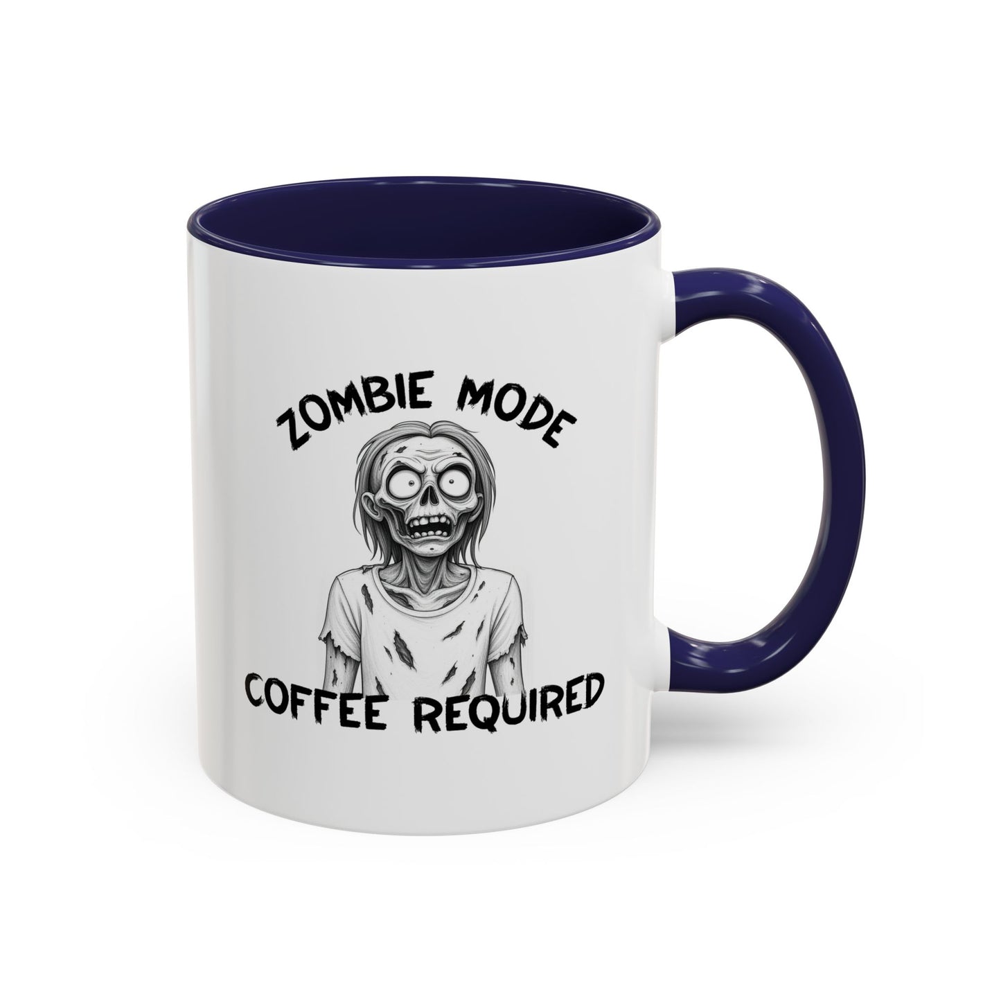 Funny Ceramic Zombie Mode Coffee Mug - Perfect for Coffee Lovers, Halloween Gifts, Holiday Present, Humor Mug 11oz/15oz