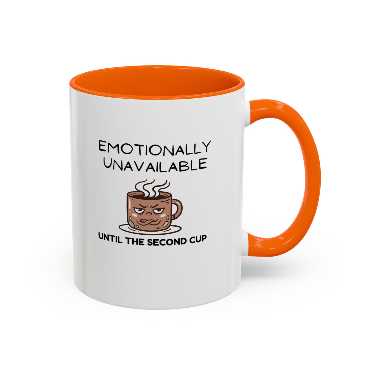 Emotionally Unavailable Until the Second Cup - Funny Coffee Mug - Sarcastic Grumpy Morning Mug, Novelty Ceramic Coffee Cup, Coffee Lover Gift 11oz/15oz