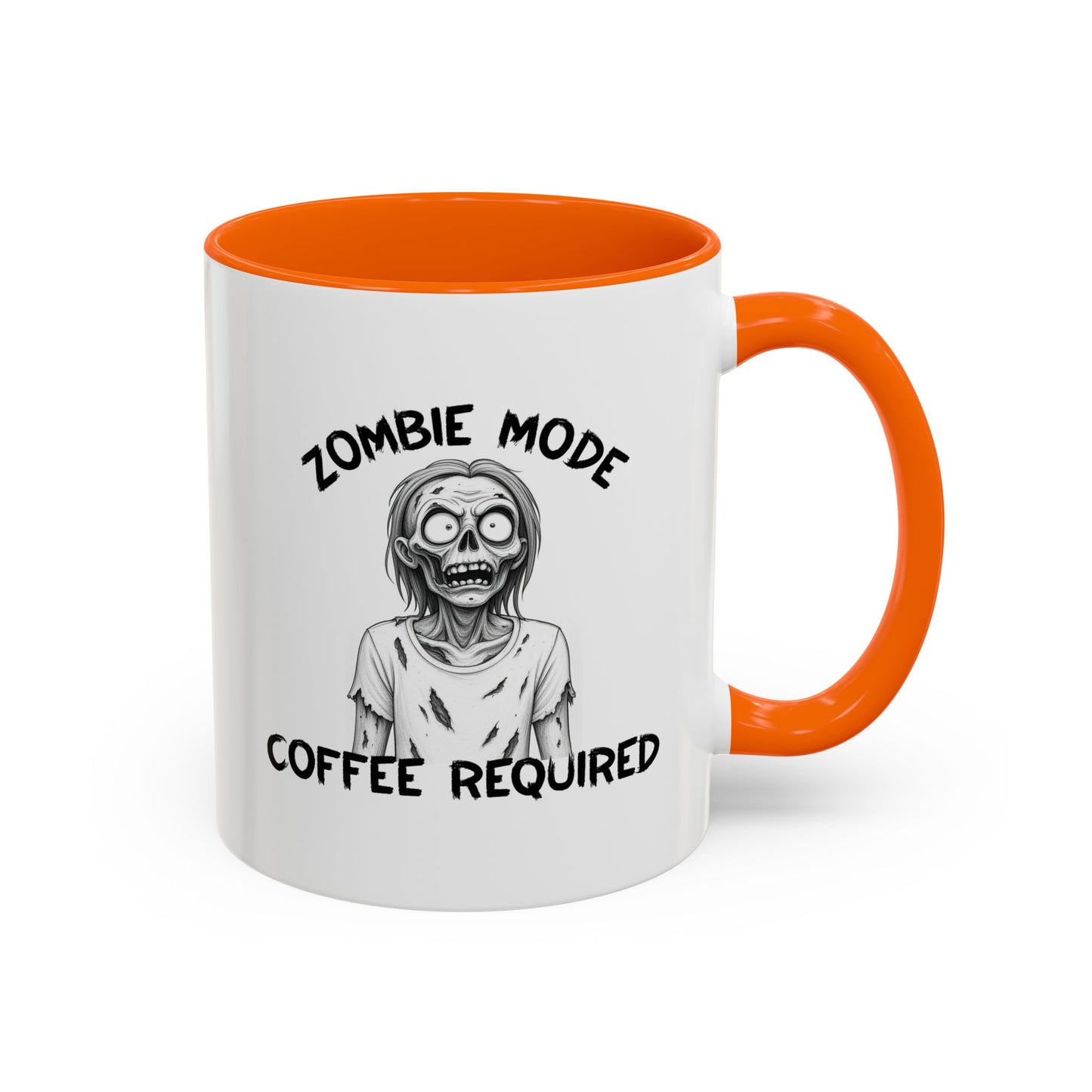Funny Ceramic Zombie Mode Coffee Mug - Perfect for Coffee Lovers, Halloween Gifts, Holiday Present, Humor Mug 11oz/15oz