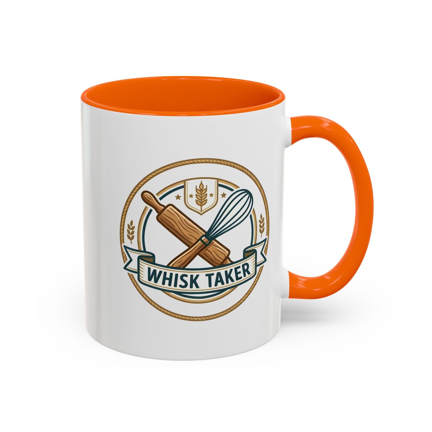 Whisk Taker Accent Coffee Mug  - Funny Pastry Gift for Bakers & Home Chefs (11/15oz)