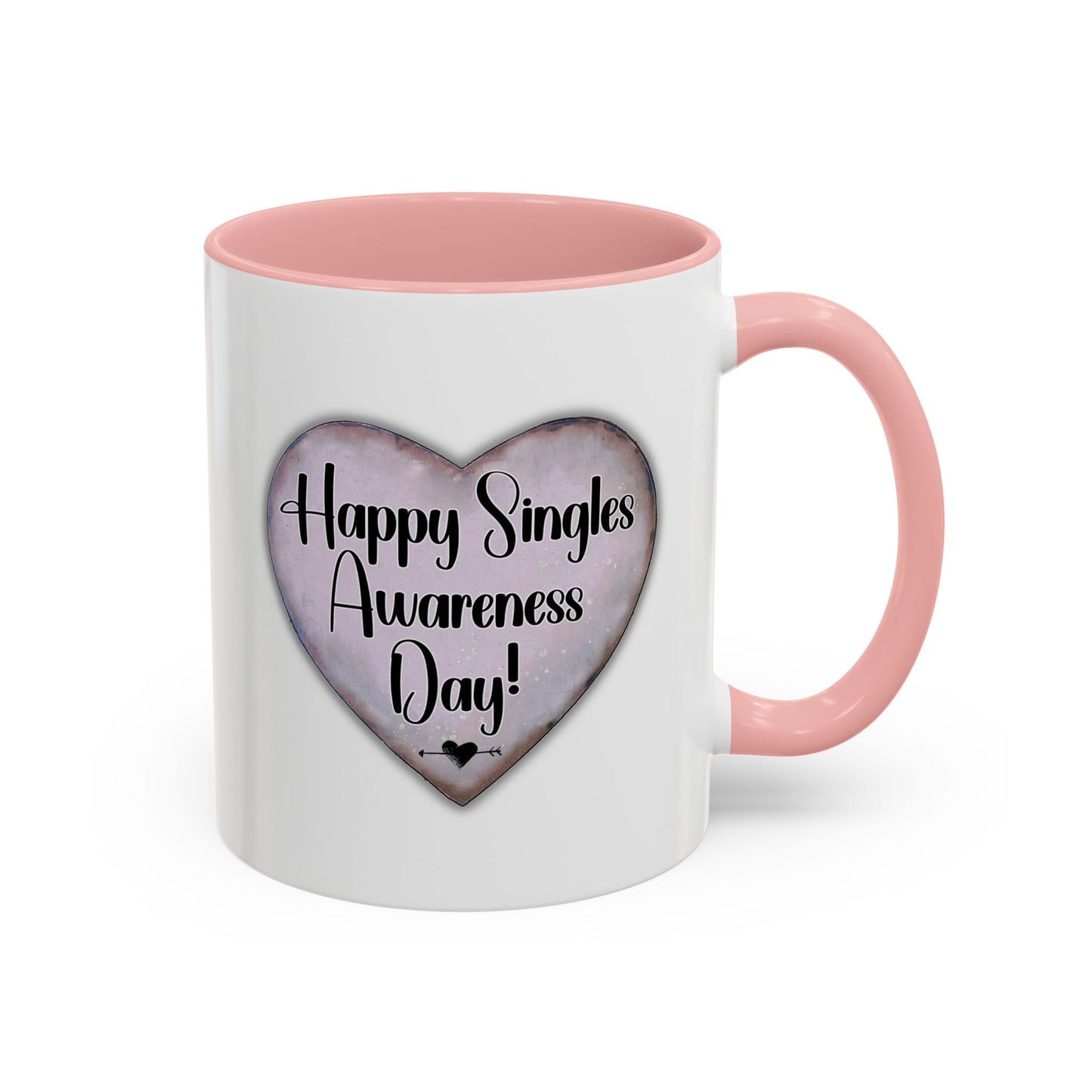 Happy Singles Awareness Day - Funny Anti-Valentine's Mug - Sarcastic Valentine's Day Coffee Mug for Singles, Funny Single Life Gift, Ceramic Mug 11oz/15oz
