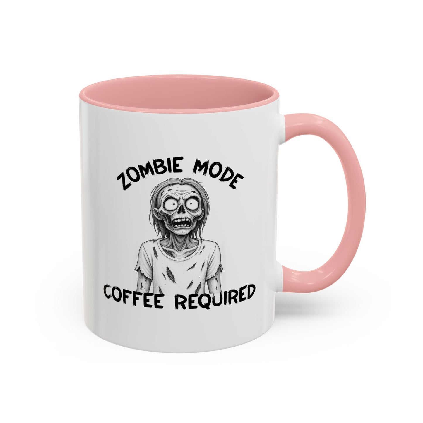 Funny Ceramic Zombie Mode Coffee Mug - Perfect for Coffee Lovers, Halloween Gifts, Holiday Present, Humor Mug 11oz/15oz