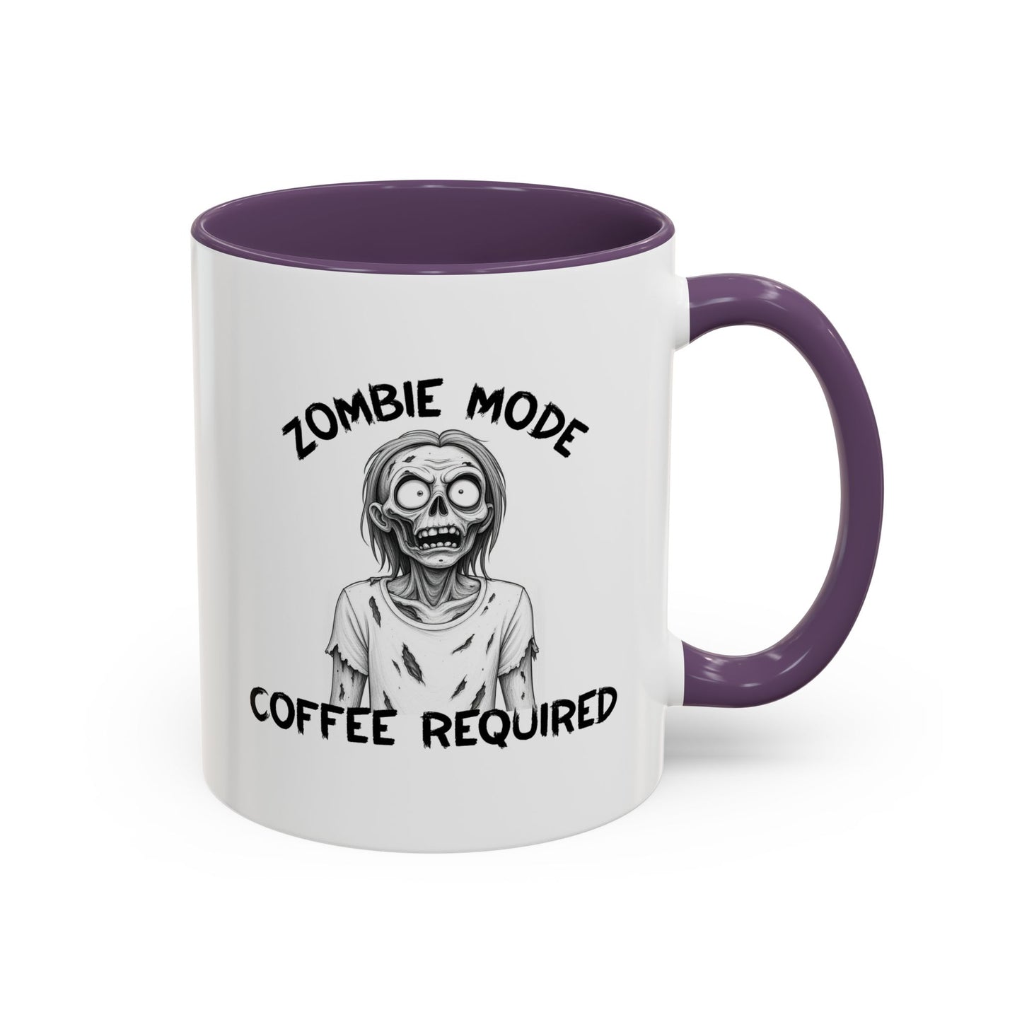 Funny Ceramic Zombie Mode Coffee Mug - Perfect for Coffee Lovers, Halloween Gifts, Holiday Present, Humor Mug 11oz/15oz