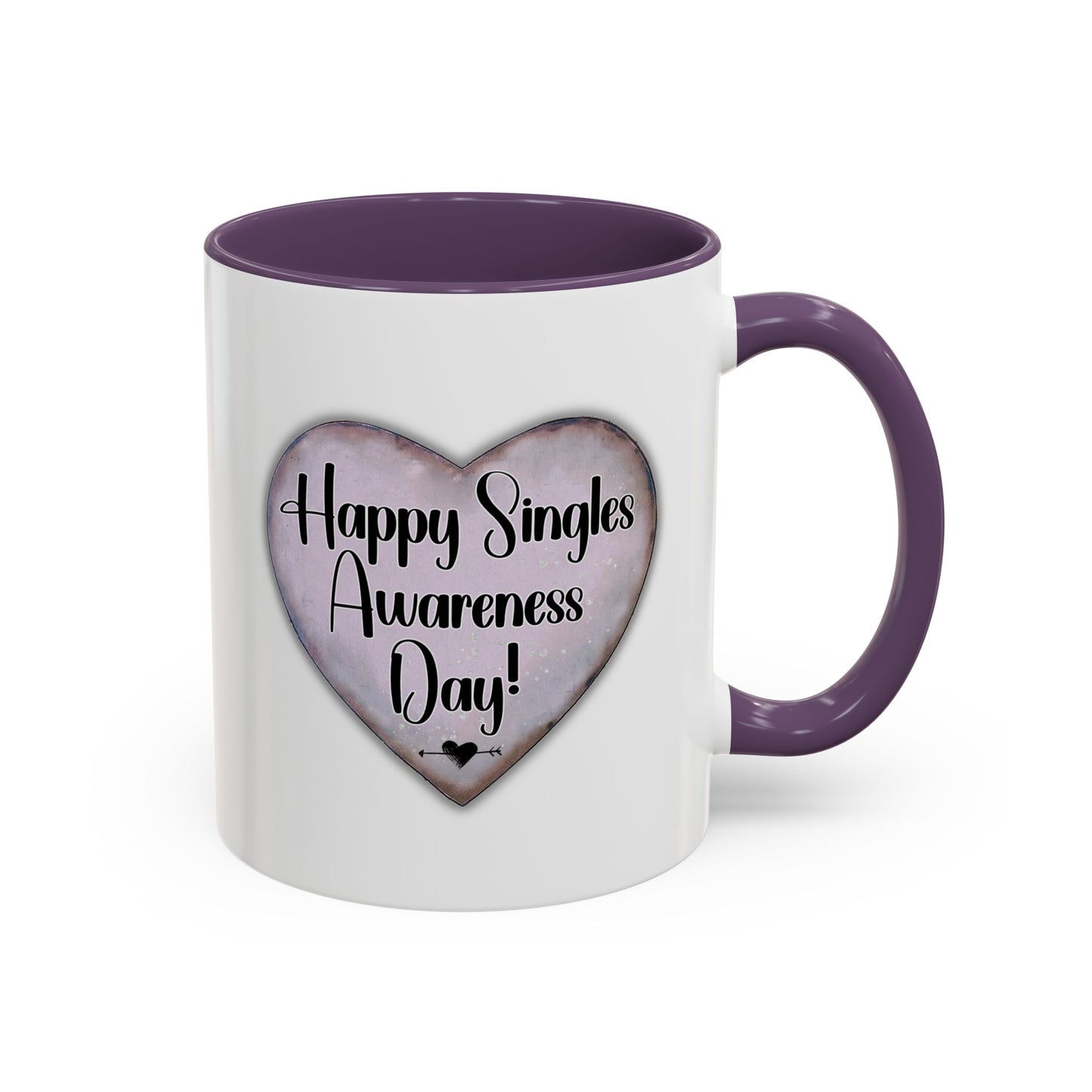 Happy Singles Awareness Day - Funny Anti-Valentine's Mug - Sarcastic Valentine's Day Coffee Mug for Singles, Funny Single Life Gift, Ceramic Mug 11oz/15oz