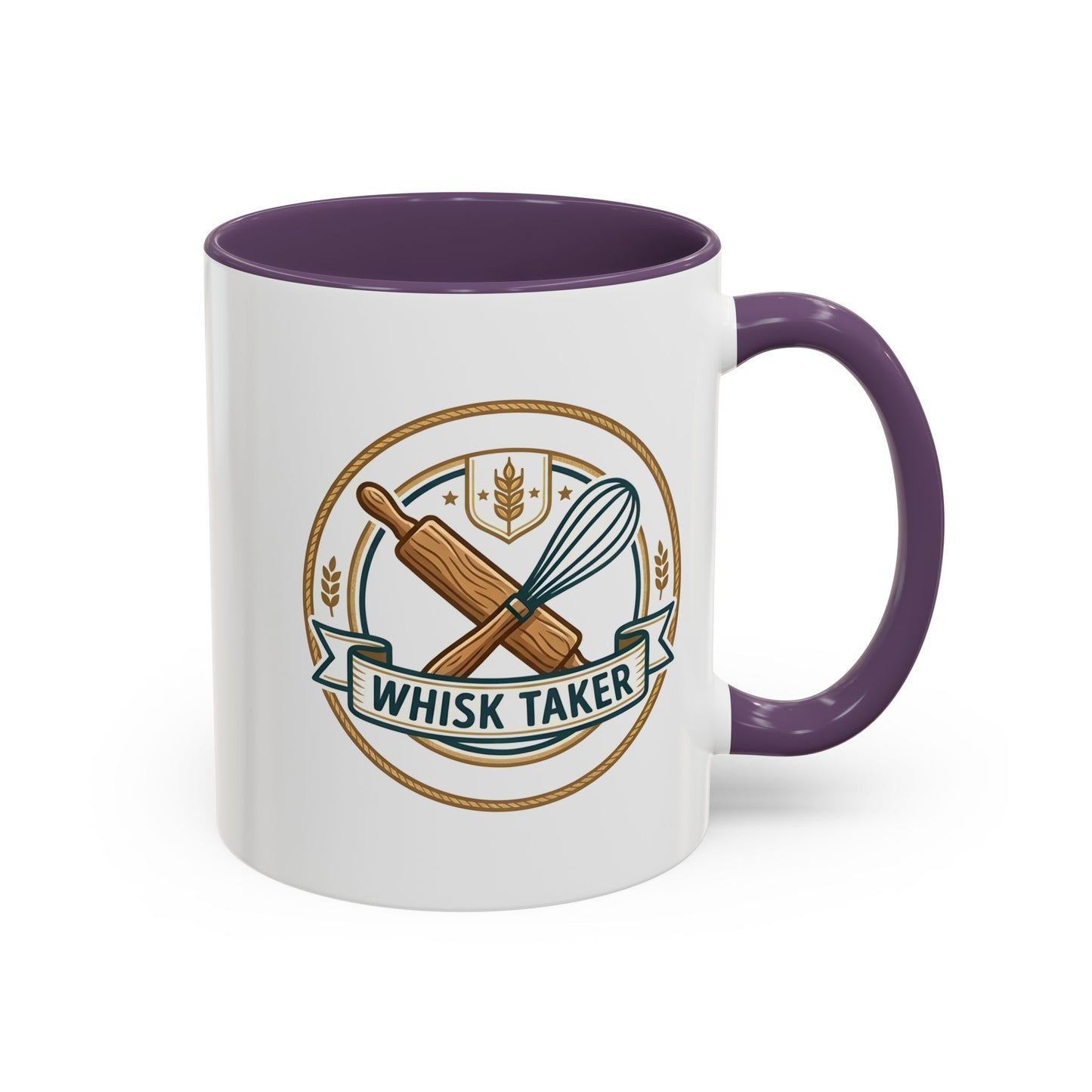 Whisk Taker Accent Coffee Mug  - Funny Pastry Gift for Bakers & Home Chefs (11/15oz)