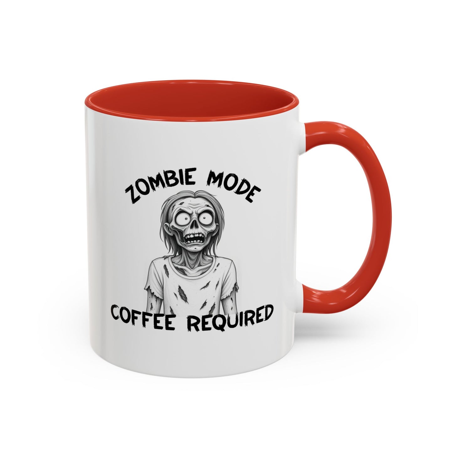 Funny Ceramic Zombie Mode Coffee Mug - Perfect for Coffee Lovers, Halloween Gifts, Holiday Present, Humor Mug 11oz/15oz
