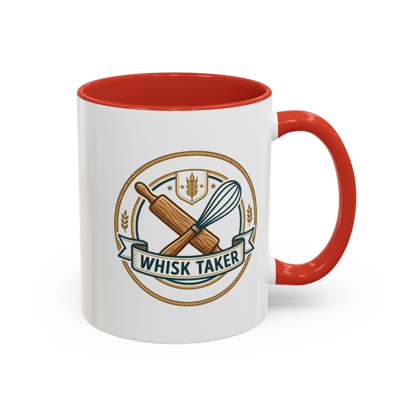 Whisk Taker Accent Coffee Mug  - Funny Pastry Gift for Bakers & Home Chefs (11/15oz)