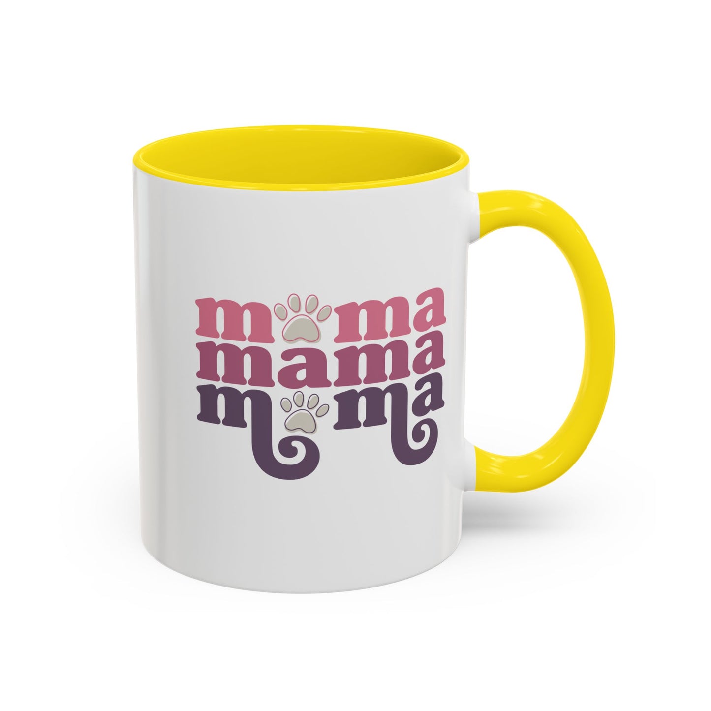 Trendy Mama Coffee Mug/Cute Pet Lover Mug - Cat Moms/Dog Moms/Cute Paw Print Mom Gift (11/15oz)