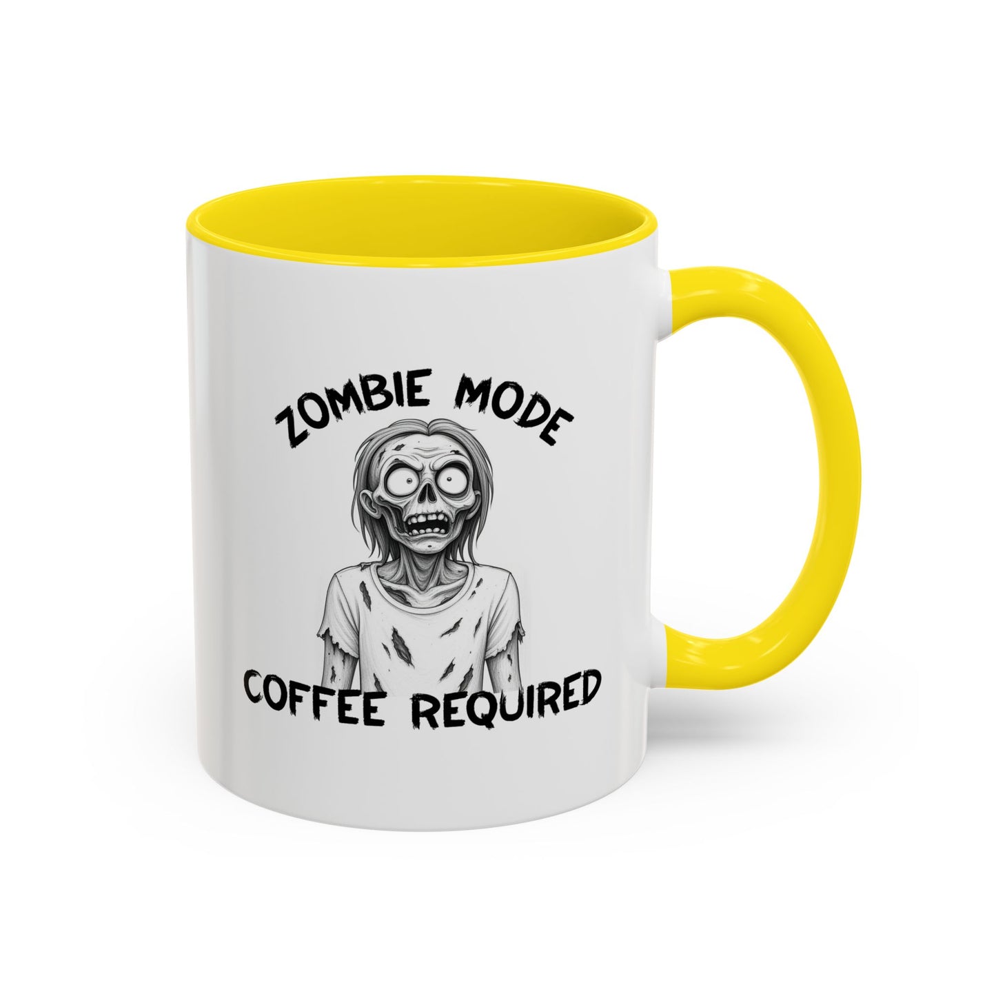 Funny Ceramic Zombie Mode Coffee Mug - Perfect for Coffee Lovers, Halloween Gifts, Holiday Present, Humor Mug 11oz/15oz